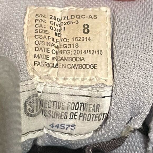 DAKOTA Men’s Steel Toe Lace Up Safety Work Boots Protective Footwear Gray 8 EE - Picture 8 of 8